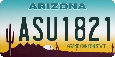 AZ license plate ASU1821