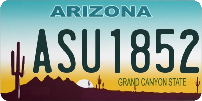 AZ license plate ASU1852