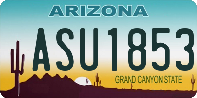 AZ license plate ASU1853