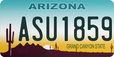 AZ license plate ASU1859