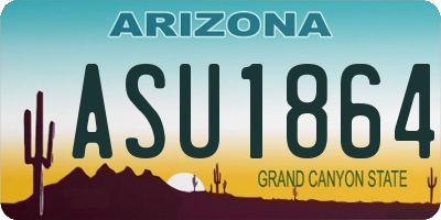 AZ license plate ASU1864