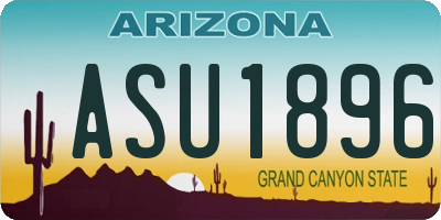 AZ license plate ASU1896