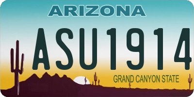 AZ license plate ASU1914
