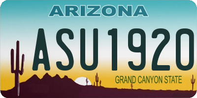 AZ license plate ASU1920