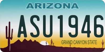 AZ license plate ASU1946