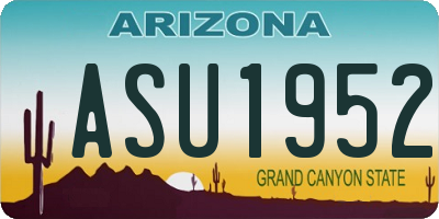 AZ license plate ASU1952