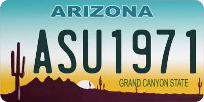 AZ license plate ASU1971
