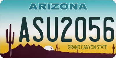 AZ license plate ASU2056