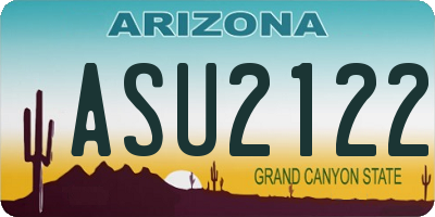 AZ license plate ASU2122
