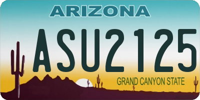 AZ license plate ASU2125