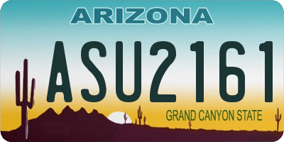 AZ license plate ASU2161