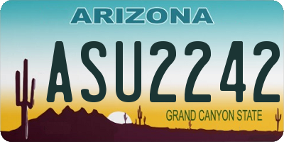 AZ license plate ASU2242
