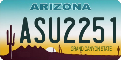 AZ license plate ASU2251