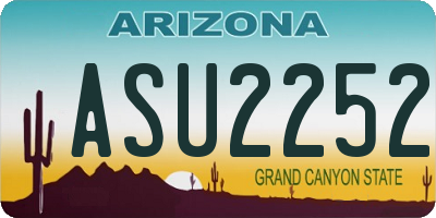 AZ license plate ASU2252