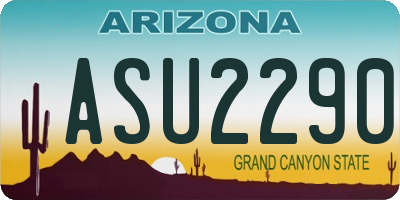 AZ license plate ASU2290