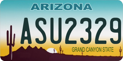 AZ license plate ASU2329