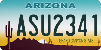 AZ license plate ASU2341