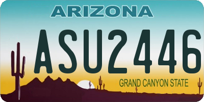 AZ license plate ASU2446