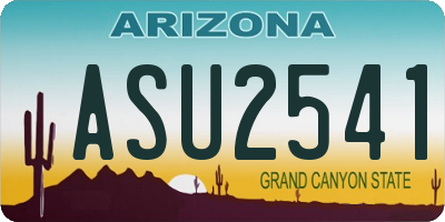 AZ license plate ASU2541