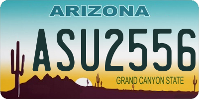 AZ license plate ASU2556