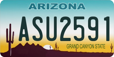 AZ license plate ASU2591
