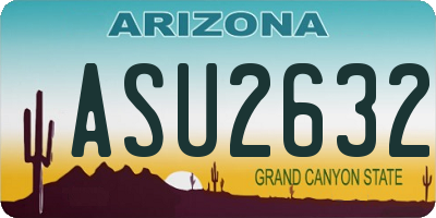 AZ license plate ASU2632