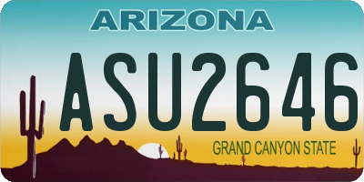 AZ license plate ASU2646