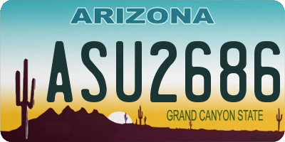 AZ license plate ASU2686