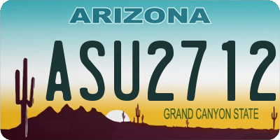 AZ license plate ASU2712