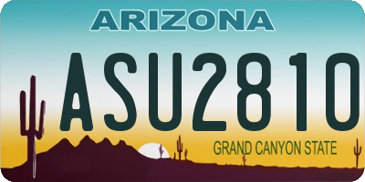 AZ license plate ASU2810