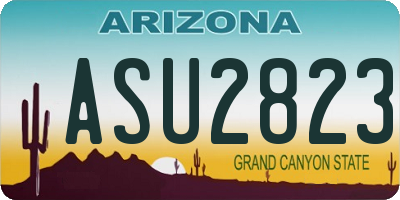 AZ license plate ASU2823