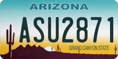 AZ license plate ASU2871