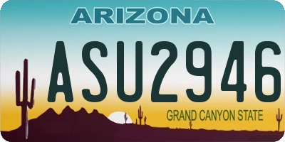 AZ license plate ASU2946