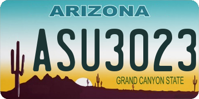 AZ license plate ASU3023