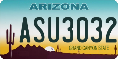 AZ license plate ASU3032