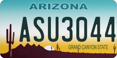 AZ license plate ASU3044