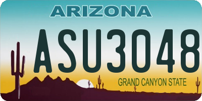 AZ license plate ASU3048