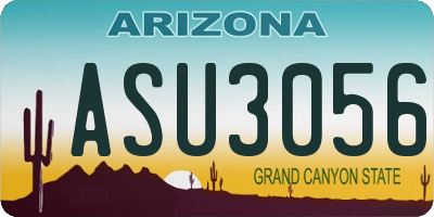 AZ license plate ASU3056