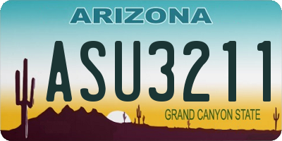 AZ license plate ASU3211