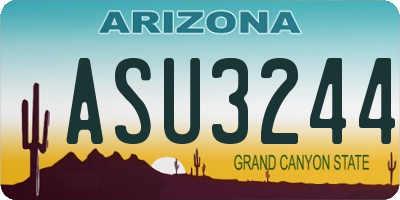 AZ license plate ASU3244