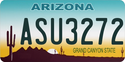 AZ license plate ASU3272