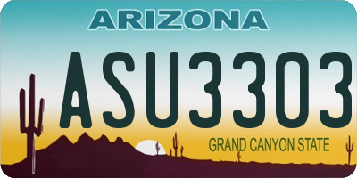 AZ license plate ASU3303