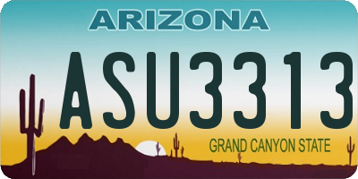 AZ license plate ASU3313