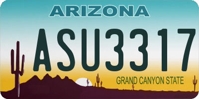 AZ license plate ASU3317