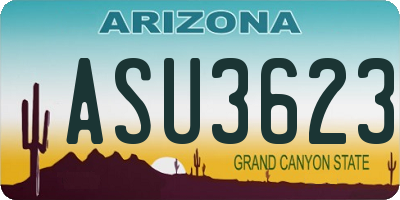 AZ license plate ASU3623