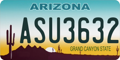 AZ license plate ASU3632