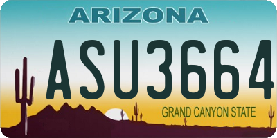 AZ license plate ASU3664