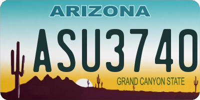 AZ license plate ASU3740