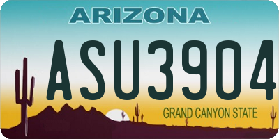AZ license plate ASU3904