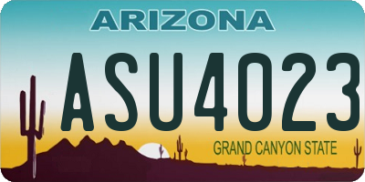 AZ license plate ASU4023